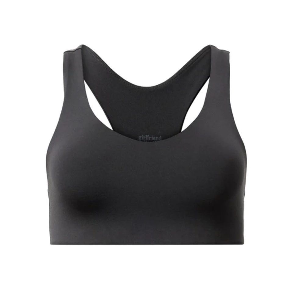 Girlfriend Collective Black Lola V-Neck Bra